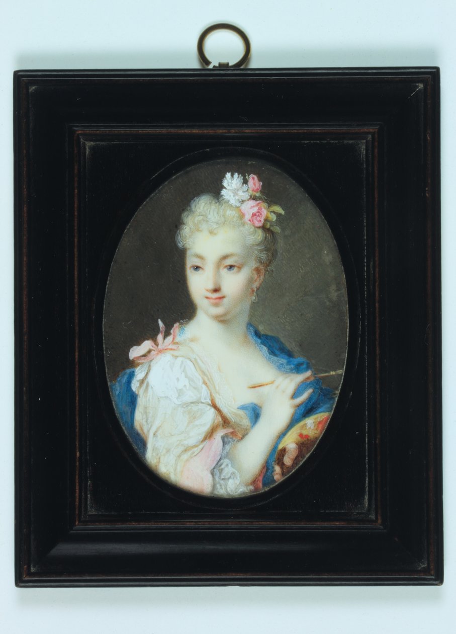 Autoportret (akwarela na kości słoniowej) autorstwa Rosalba Giovanna Carriera