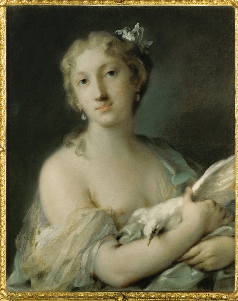 Kobieta z gołębiem autorstwa Rosalba Giovanna Carriera