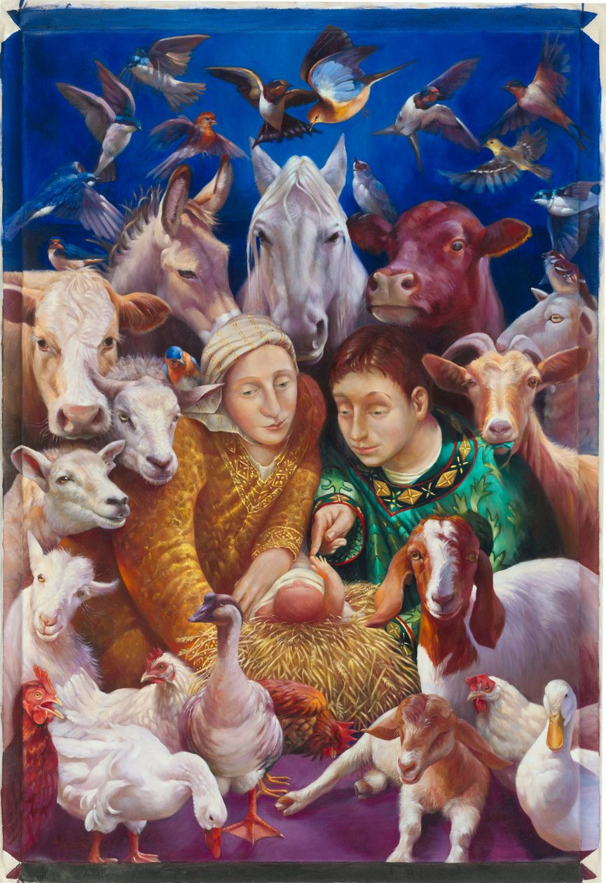 Narodzenie Pańskie, 2012 (olej na płótnie) autorstwa Rosemarie Adcock