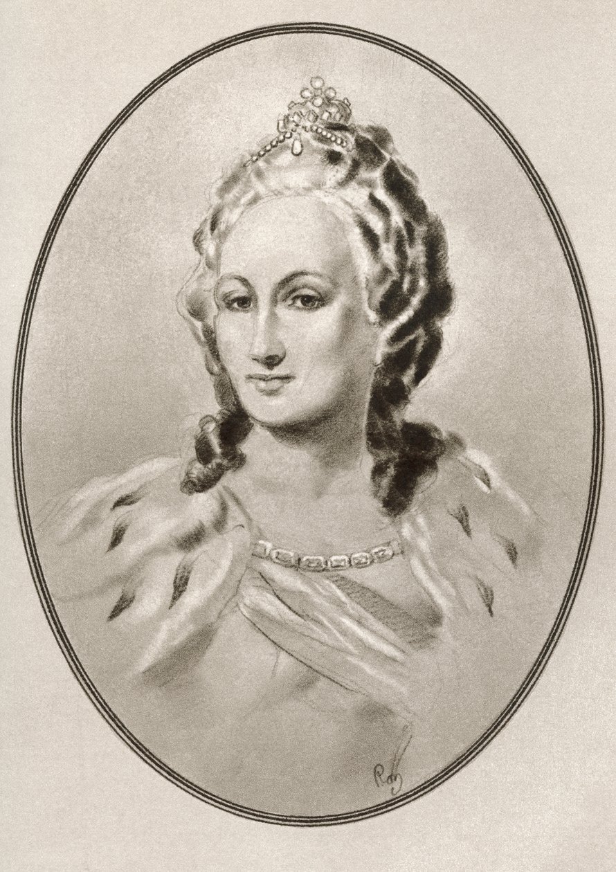 Katarzyna II, z Żywych biografii sławnych władców. autorstwa Ross Gordon