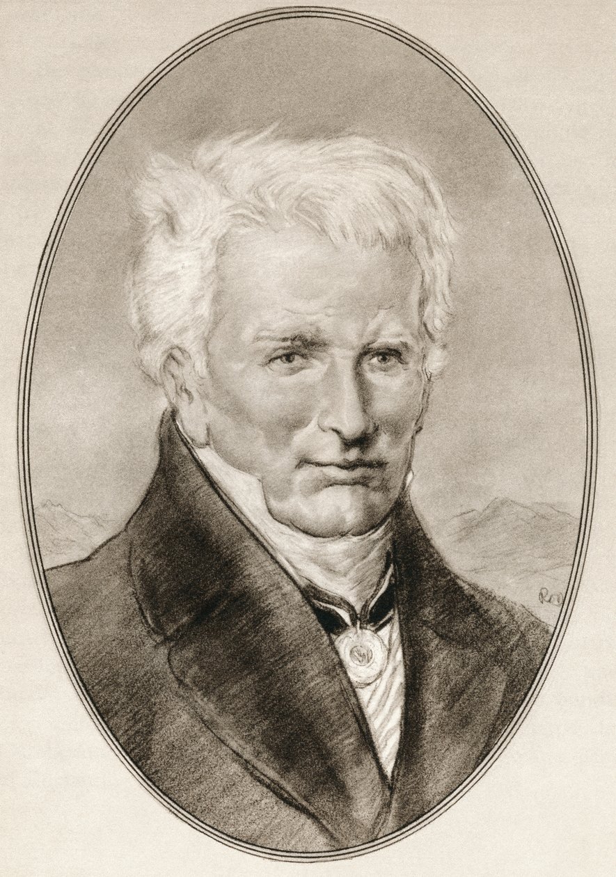Friedrich Wilhelm Heinrich Alexander von Humboldt, z „Żywych biografii sławnych mężczyzn”. autorstwa Ross Gordon