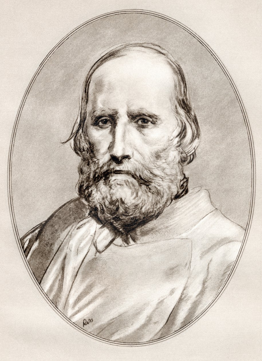 Giuseppe Garibaldi, z „Żywych biografii sławnych mężczyzn”. autorstwa Ross Gordon