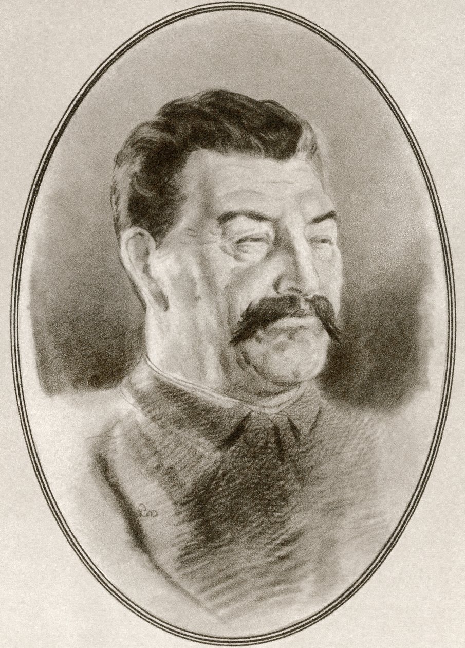 Józef Wissarionowicz Stalin, z „Żywych biografii słynnych władców”. autorstwa Ross Gordon