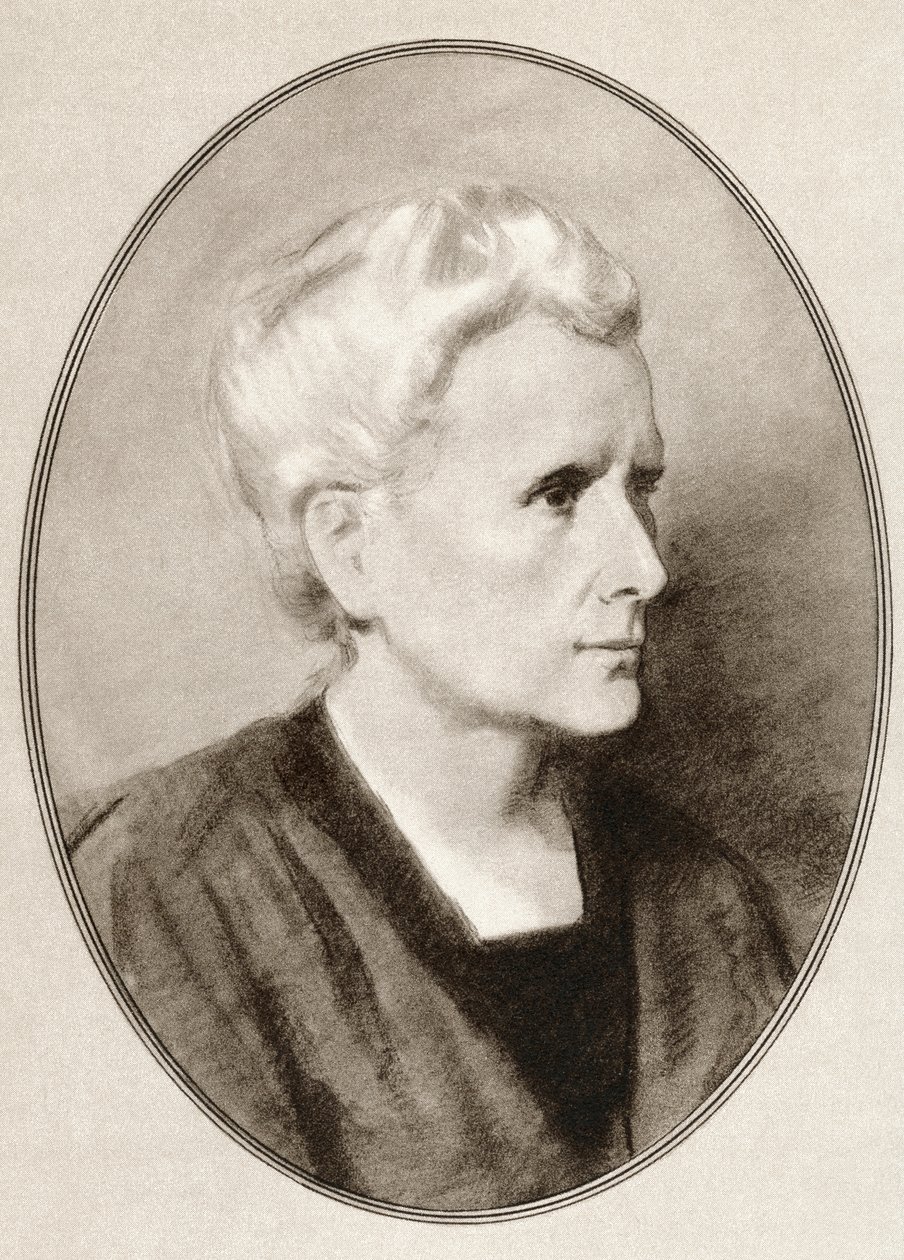 Marie Skłodowska Curie, z Żywych biografii wielkich naukowców. autorstwa Ross Gordon
