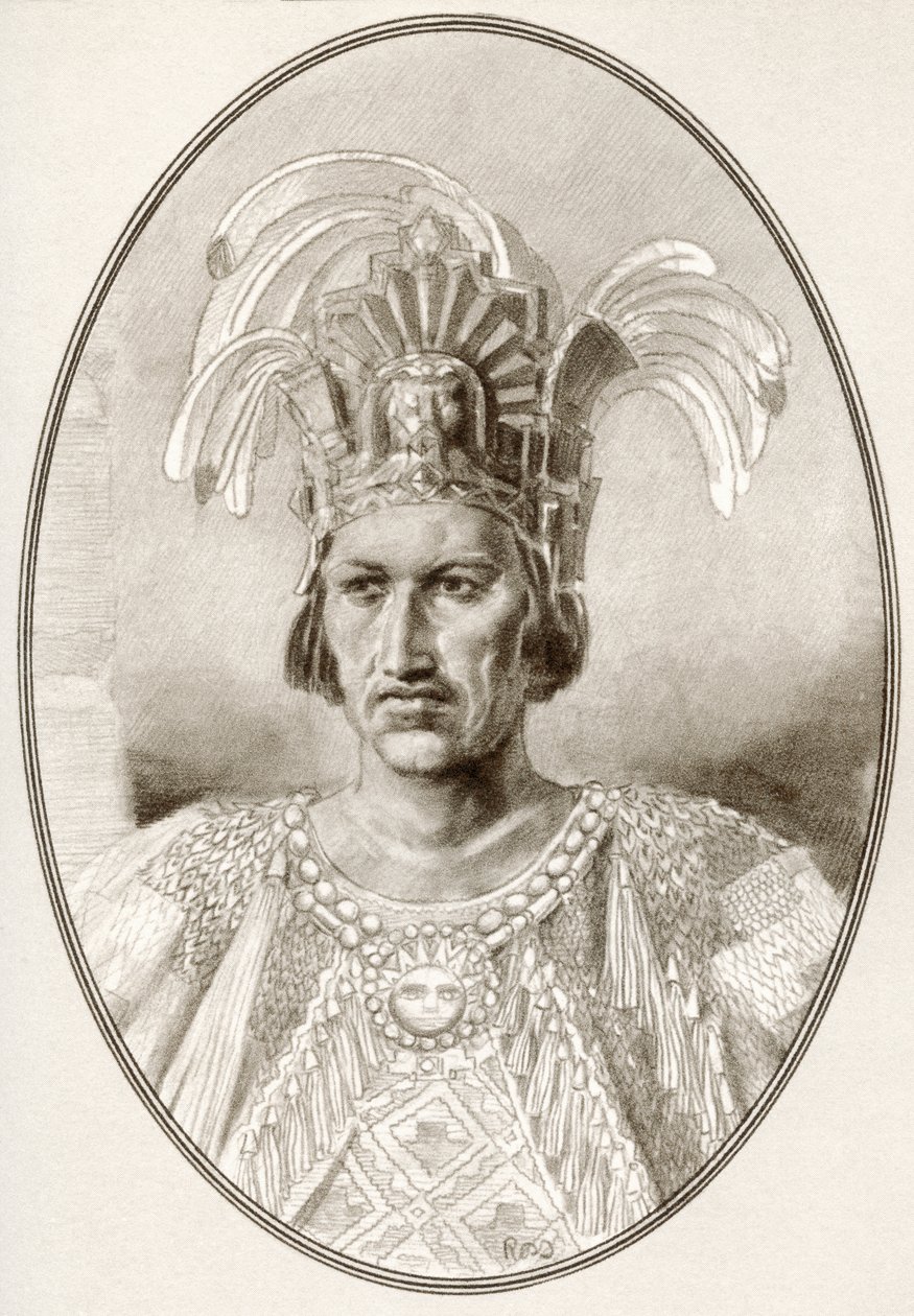Montezuma II, z Żywych biografii słynnych władców. autorstwa Ross Gordon