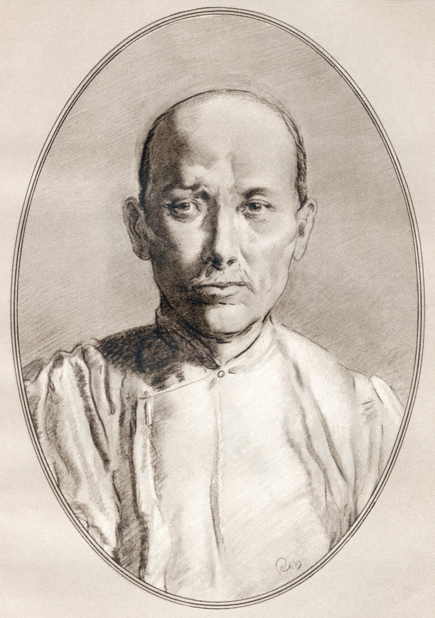 Sun Yat-sen z „Żywych biografii sławnych mężczyzn”. autorstwa Ross Gordon