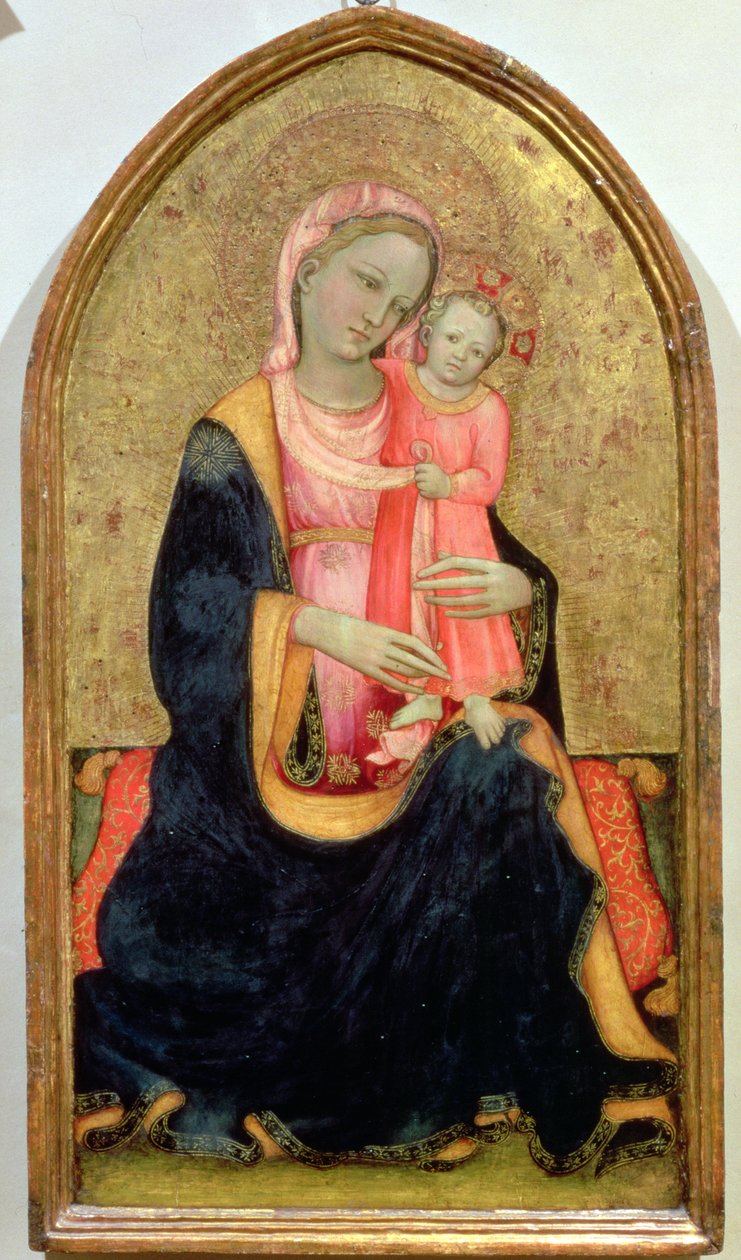 Madonna Pokory (tempera na płycie) autorstwa Rossello di Jacopo Franchi