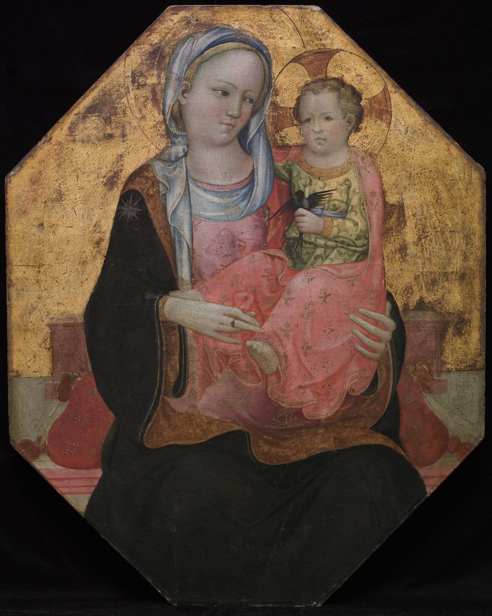 Dziewica z Dzieciątkiem, koniec lat 30. XV wieku (tempera na drewnie) autorstwa Rossello di Jacopo Franchi
