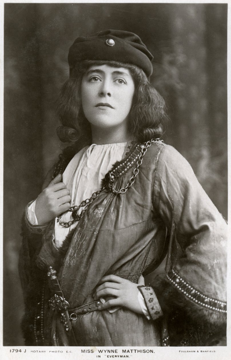 Edith Wynne Matthison, brytyjska aktorka, ok. 1907. autorstwa Rotary Photo