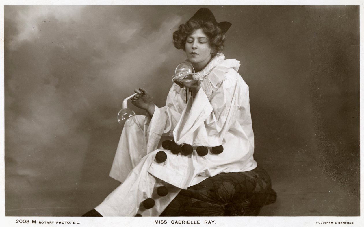 Gabrielle Ray, angielska aktorka, tancerka i piosenkarka, ok. 1900. autorstwa Rotary Photo