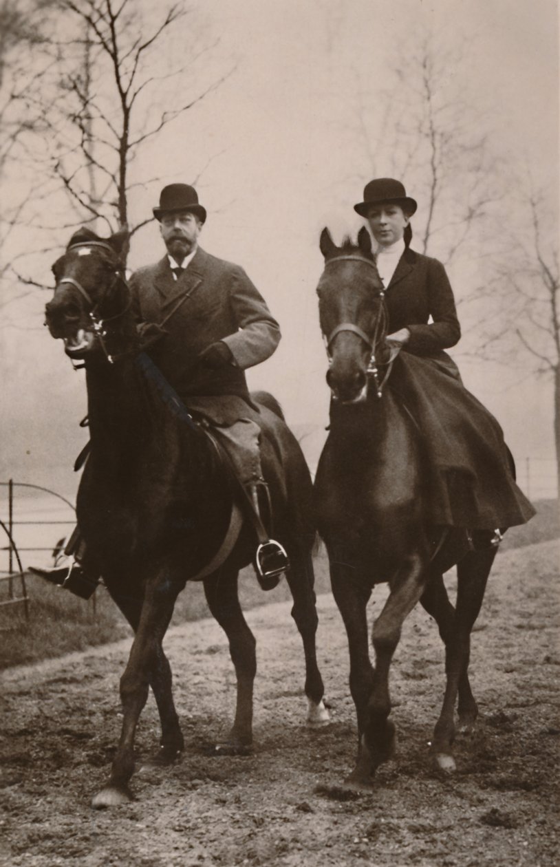 H.M. Król Jerzy V. i księżna Maria, 1914. autorstwa Rotary Photo