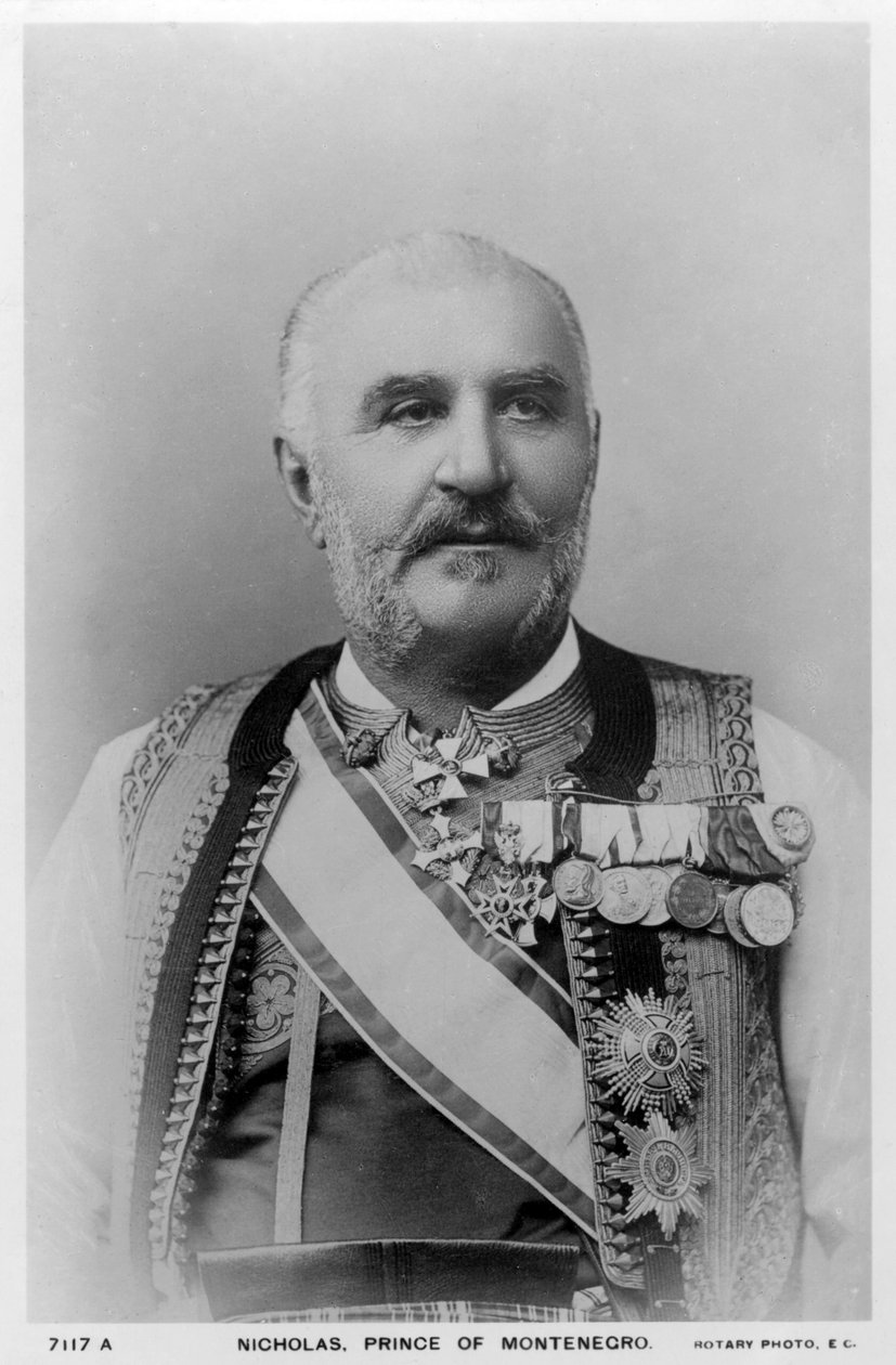 Mikołaj, książę Czarnogóry, ok. 1900. autorstwa Rotary Photo