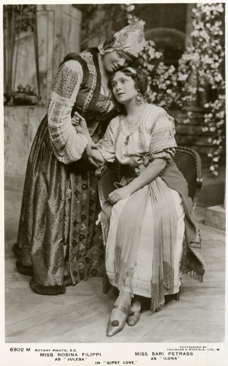 Rosina Filippi i Sari Petrass, aktorki, ok. 1912. autorstwa Rotary Photo