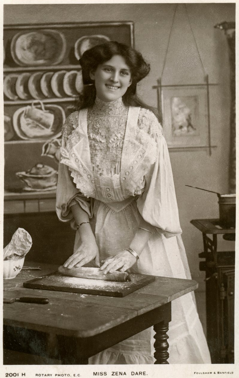 Zena Dare, brytyjska aktorka, ok. 1900. autorstwa Rotary Photo