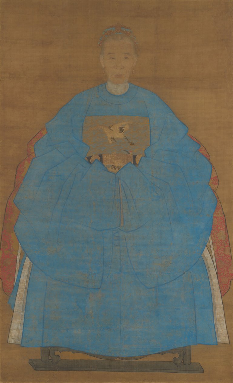 Portret Starej Damy, datowany na Xinyou 1561 lub 1621. autorstwa Ruan Zude