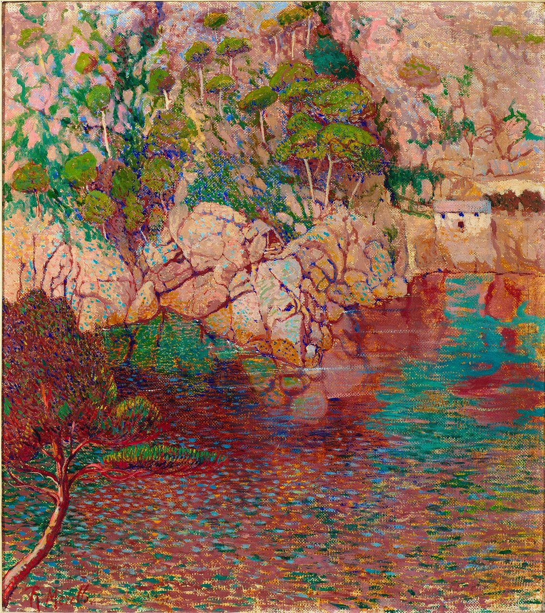 Skały i morze, ok. 1910-14 autorstwa Rubaldo Merello