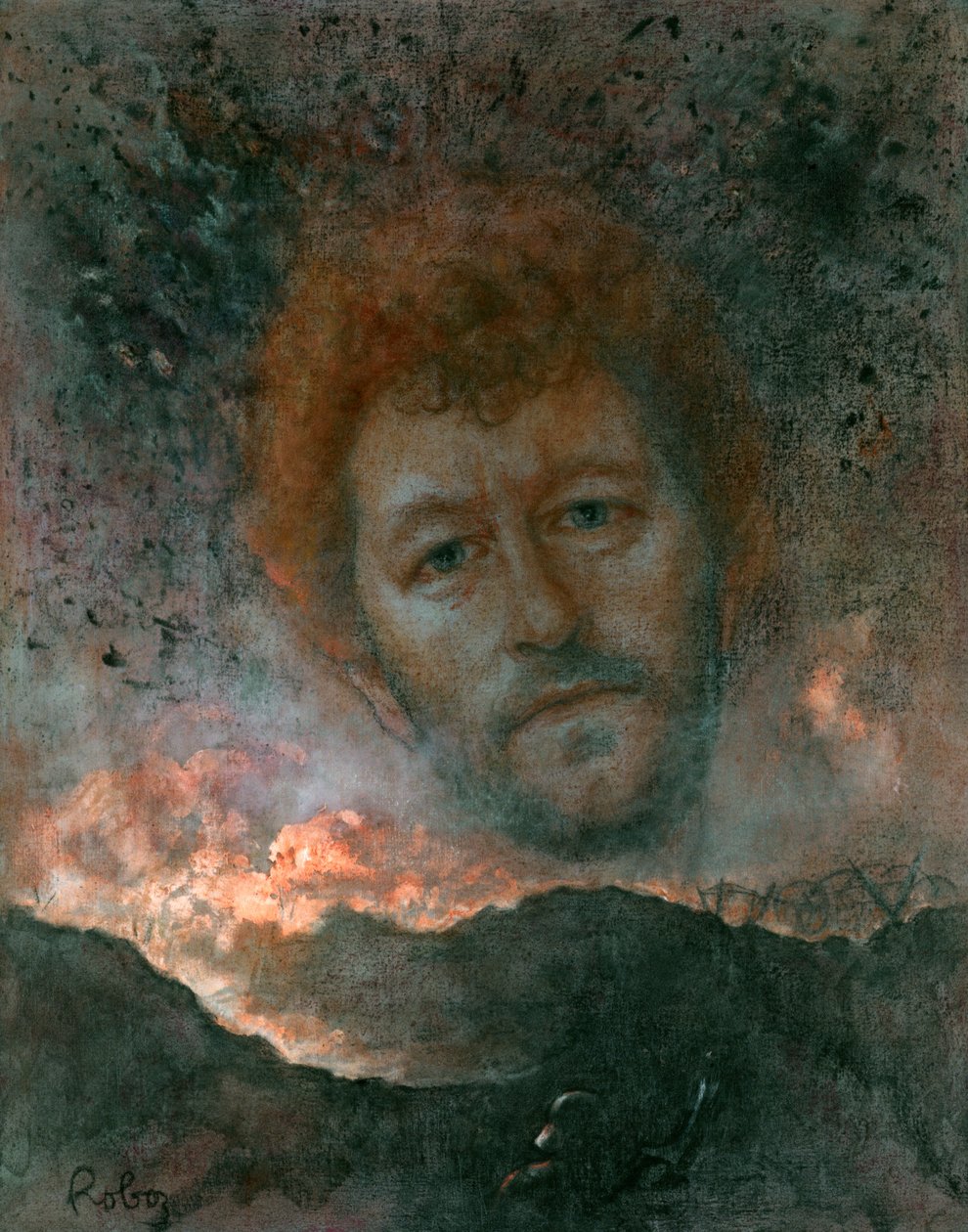 Portret Sebastiana Faulksa autorstwa Zsuzsi Roboz w pastelach c autorstwa Rudolf Eichstaedt