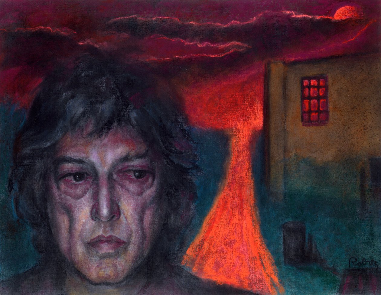 Portret Sir Toma Stopparda autorstwa Zsuzsiego Roboza w pastelach c autorstwa Rudolf Eichstaedt