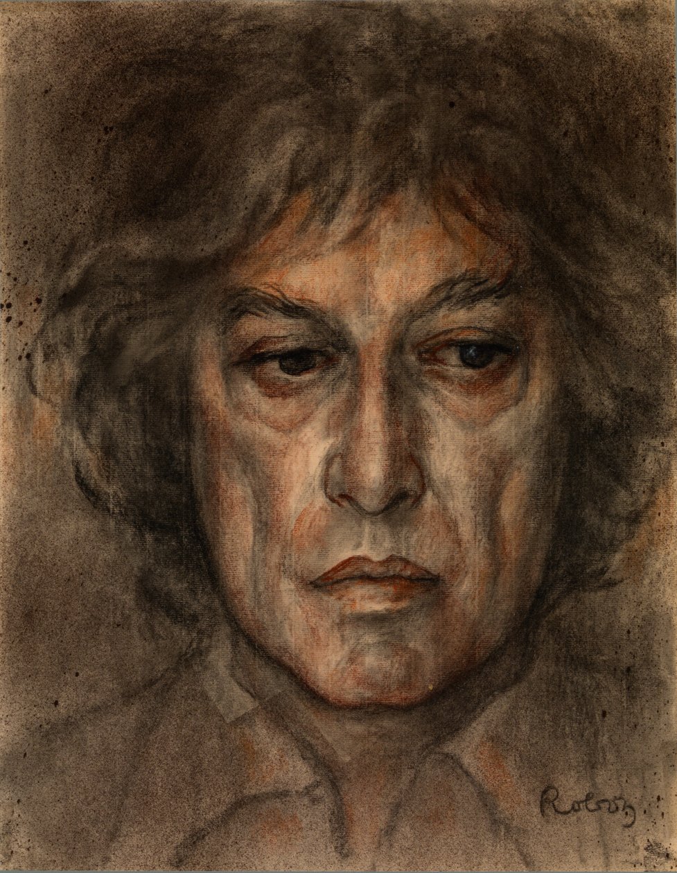 Portret Sir Toma Stopparda autorstwa Zsuzsiego Roboza w pastelach c autorstwa Rudolf Eichstaedt