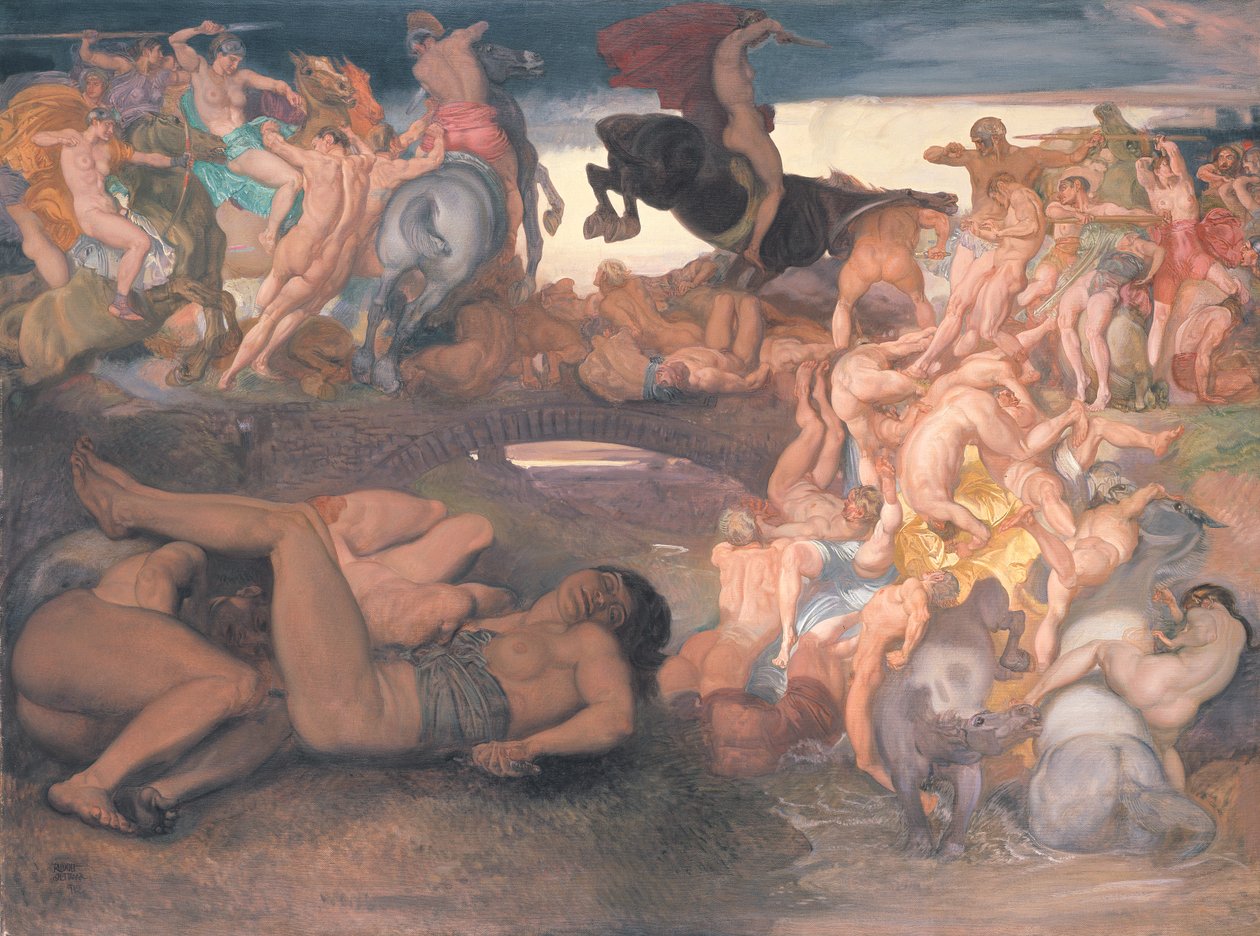 Walka Amazonek, ok. 1913 autorstwa Rudolf Jettmar