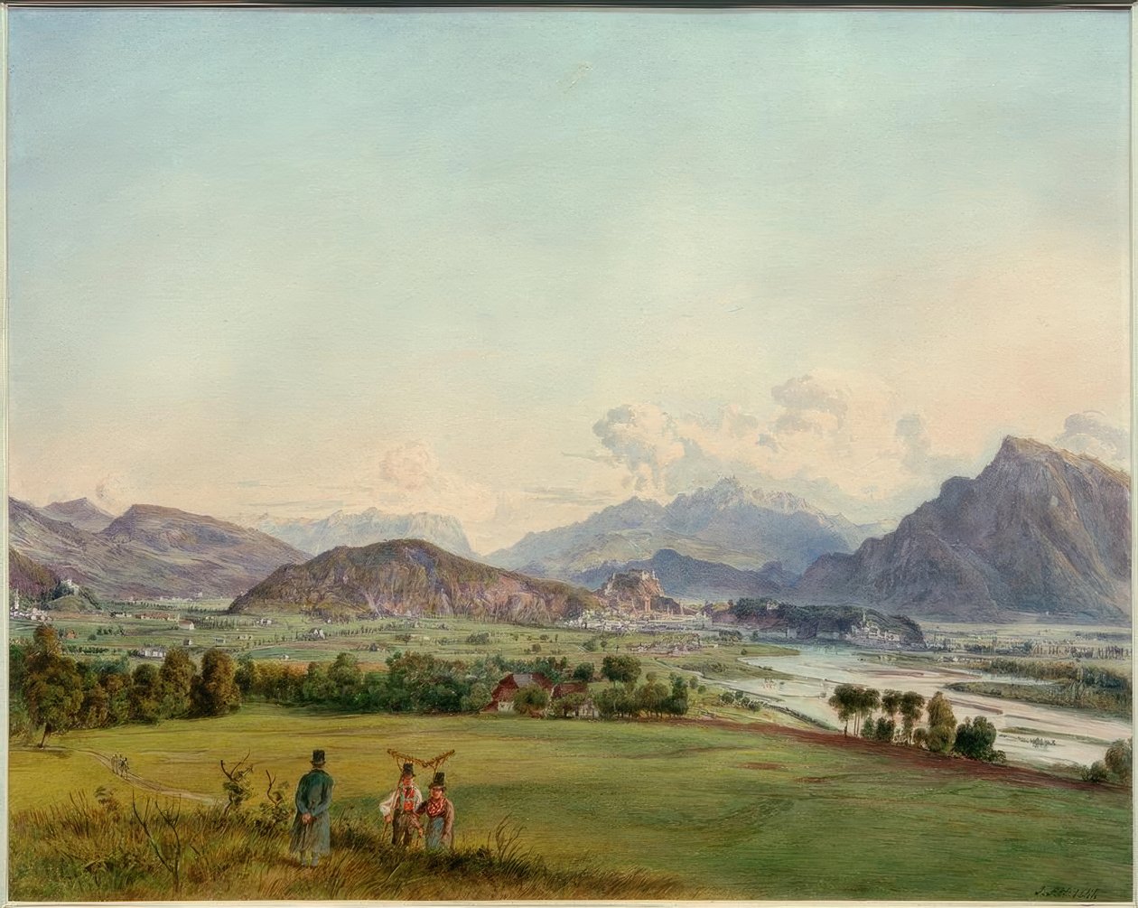 Widok na Salzburg autorstwa Rudolf von Alt