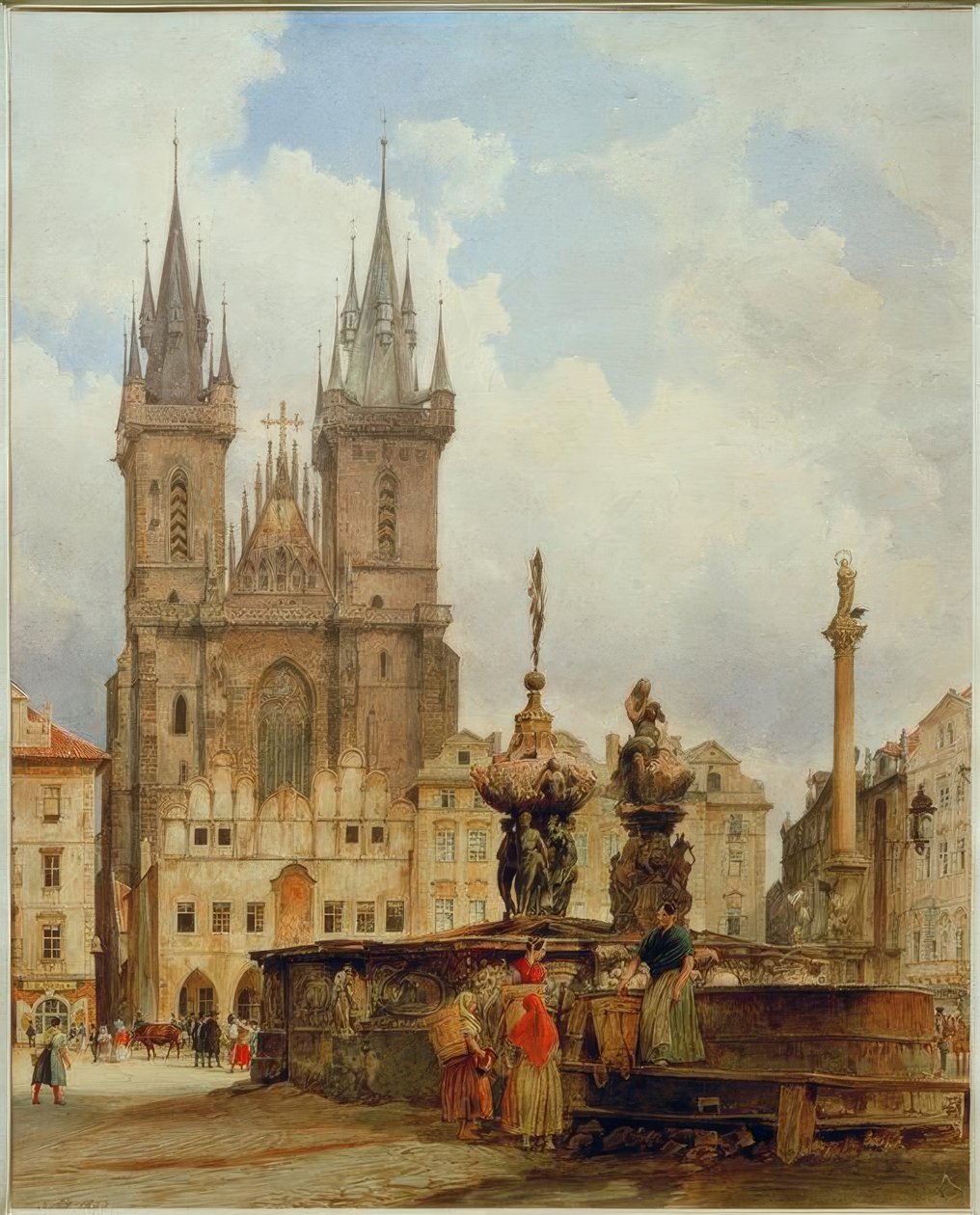 Kościół Tyn w Pradze autorstwa Rudolf von Alt