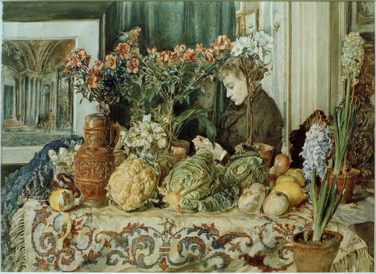 Wnętrze i martwa natura autorstwa Rudolf von Alt