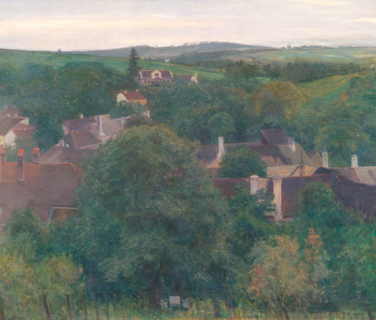 Zmierzch w Ober-Sievering autorstwa Rudolf Bacher
