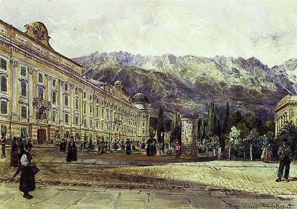 Zamek, Innsbruck autorstwa Rudolf Bernt