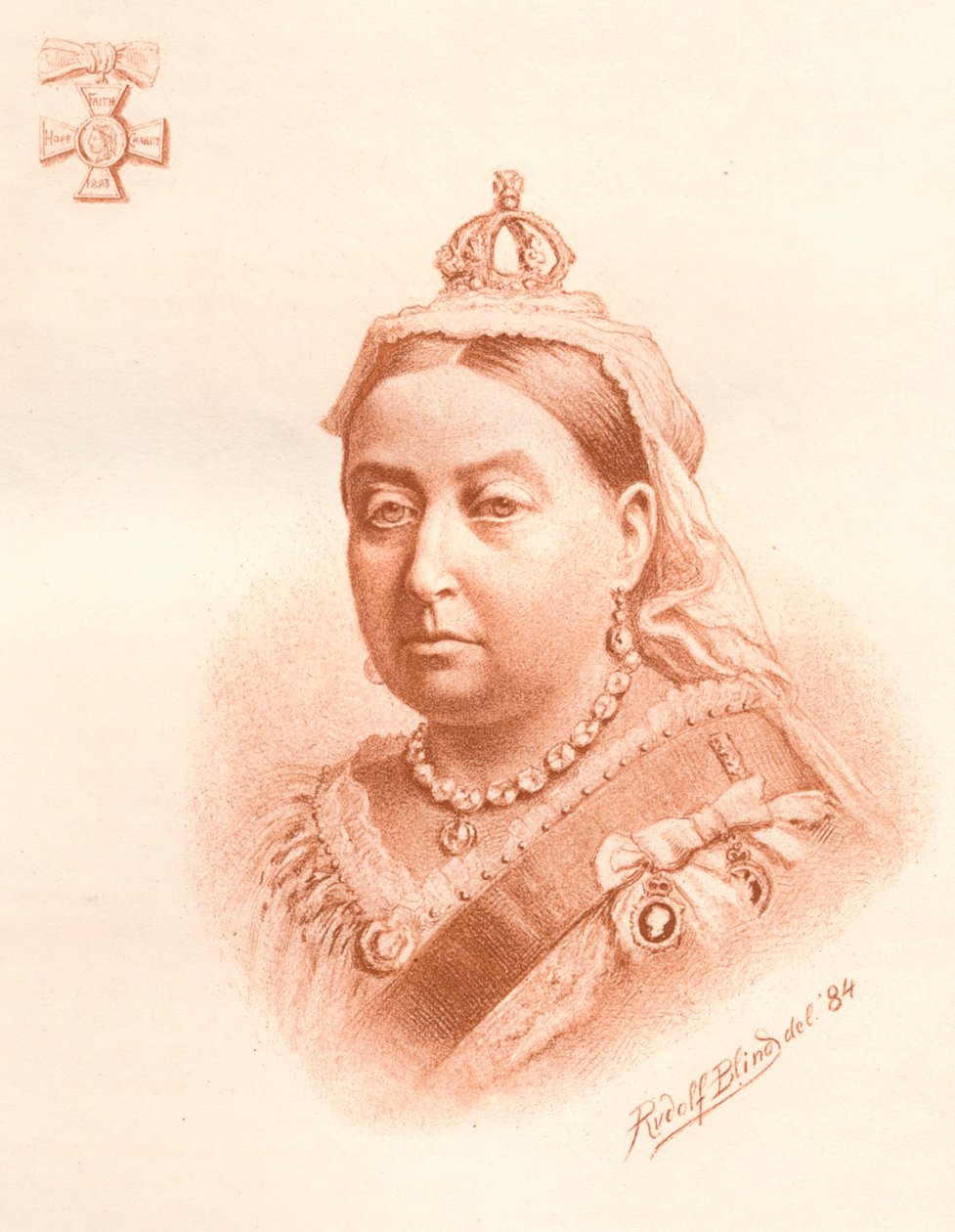 Jej Wysokość Królowa, Cesarzowa Indii, 1884 autorstwa Rudolf Blind