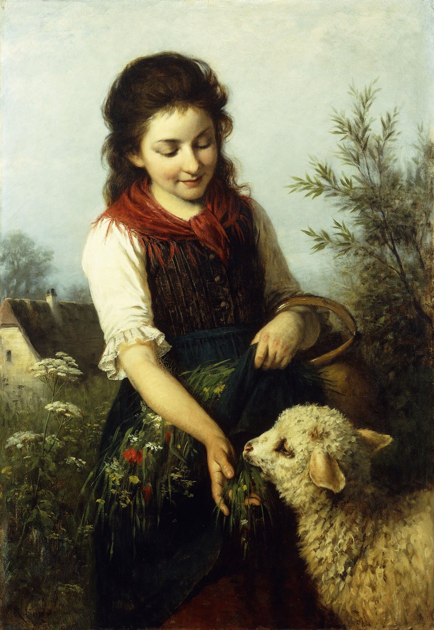 Karmienie Baranka, autorstwa Rudolf Epp