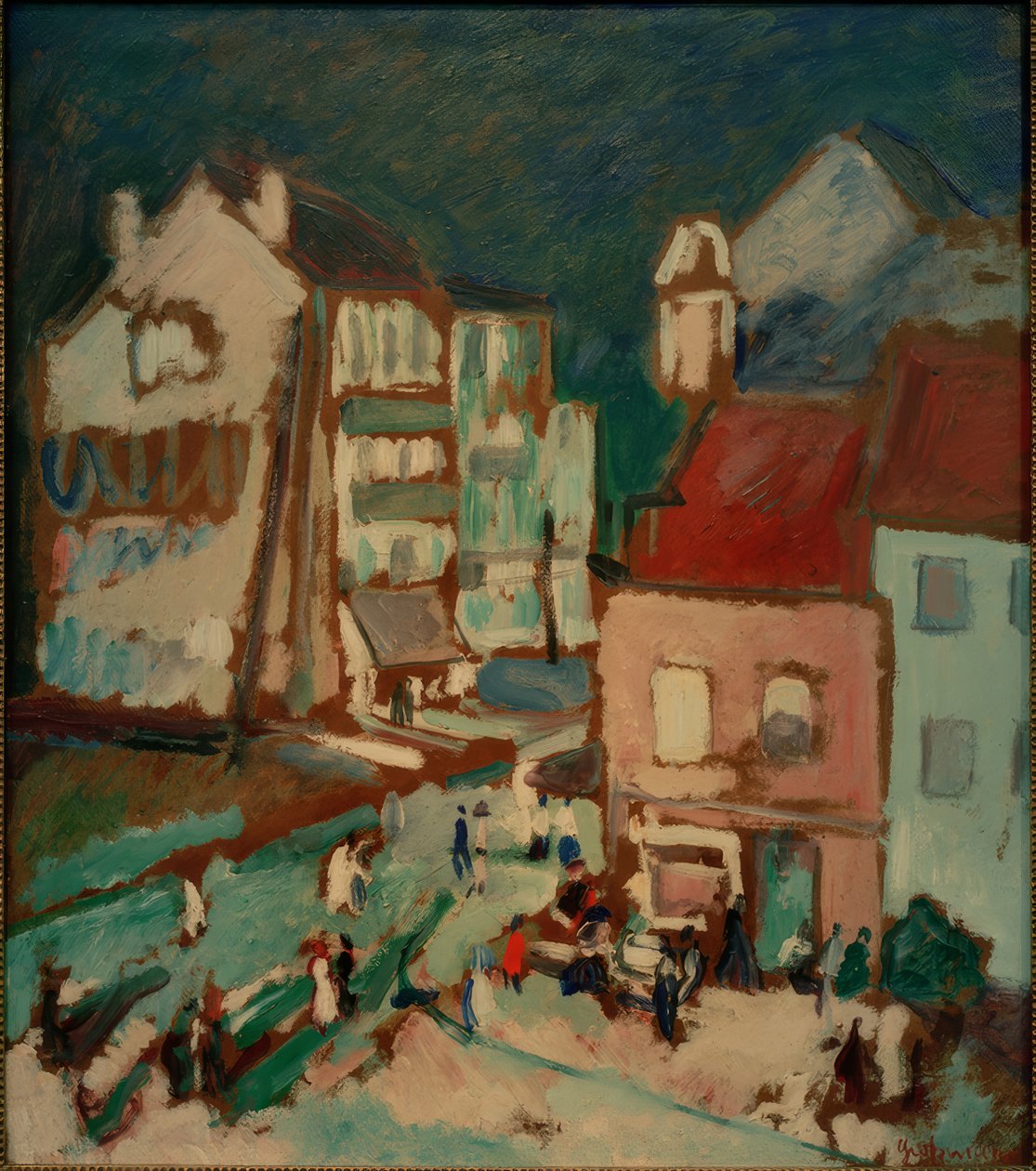 Scena uliczna w Knokke autorstwa Rudolf Grossmann