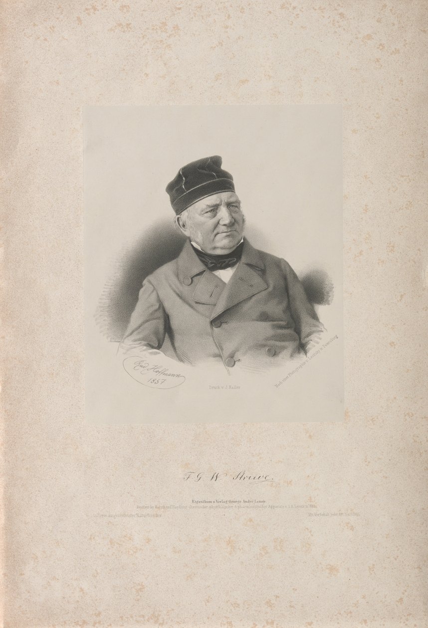 Friedrich Georg Wilhelm Wasilij Jakowlewich von Struve 1793-1864, 1857. autorstwa Rudolf Hoffmann