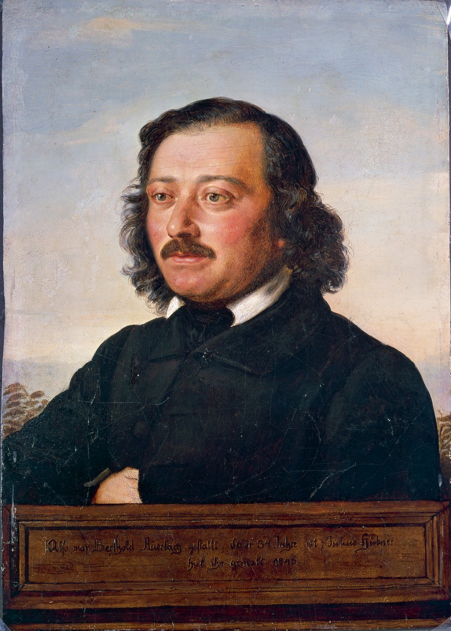 Portret Bertholda Auerbacha autorstwa Rudolf Julius Benno Huebner