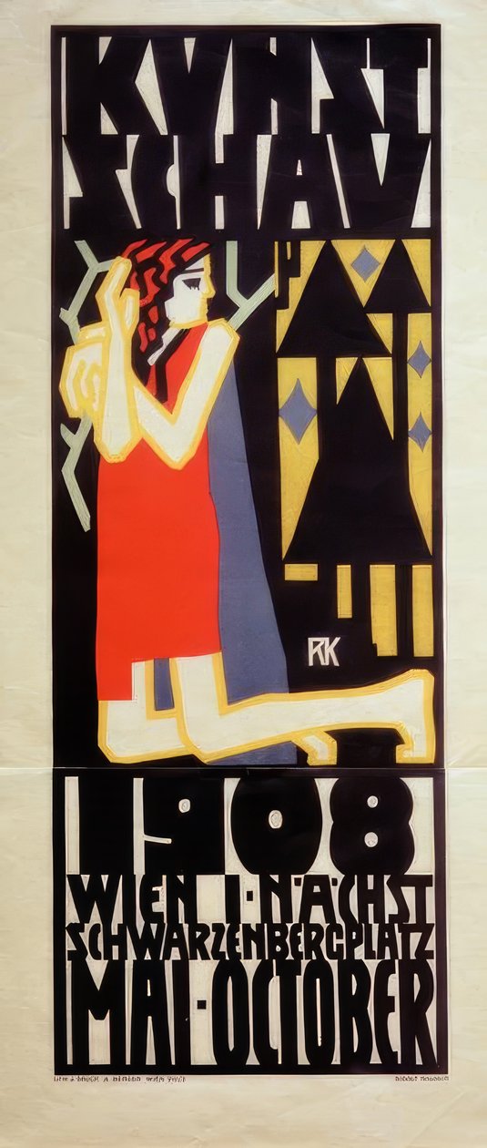 R.Kalvach, plakat z Vienna Art Show 1908 autorstwa Rudolf Kalvach