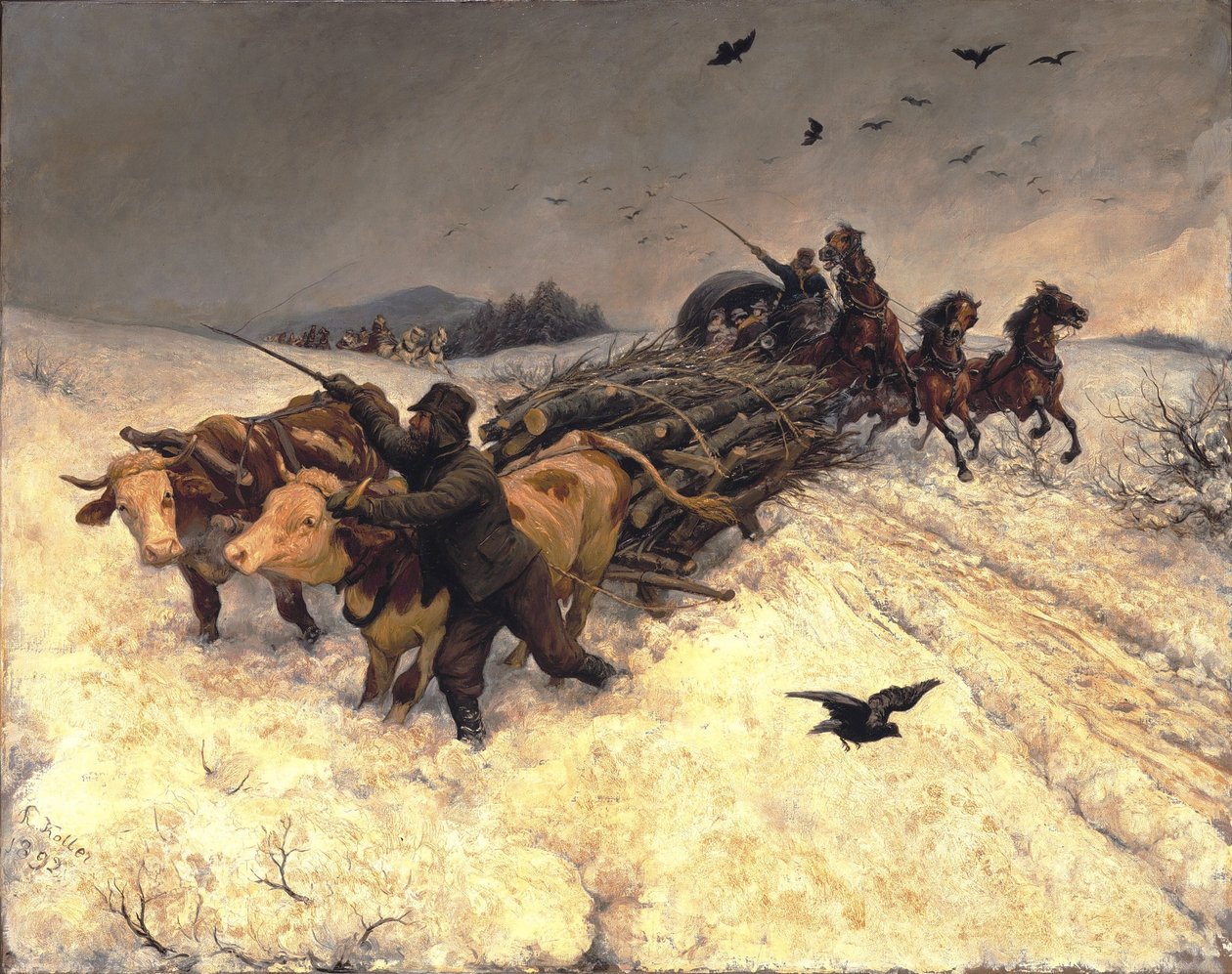 Przejażdżka saniami autorstwa Rudolf Koller