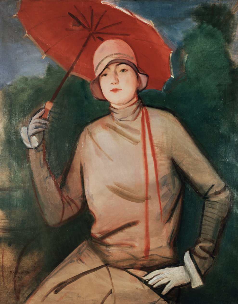 Portret żony artysty autorstwa Rudolf Kremlicka