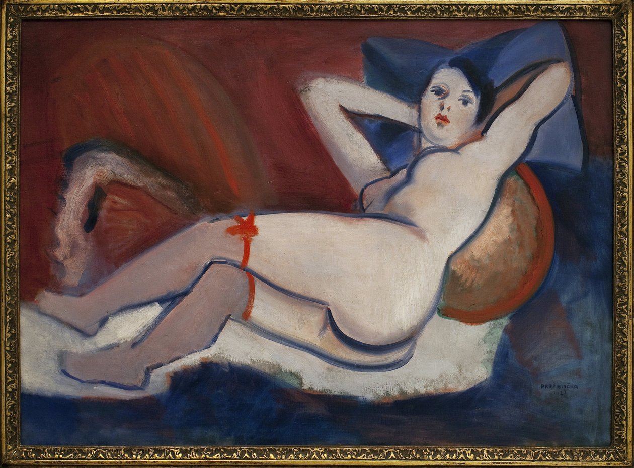 Sen kobieta. Obraz Rudolfa Kremlickiego (1886-1932), olej na płótnie autorstwa Rudolf Kremlicka