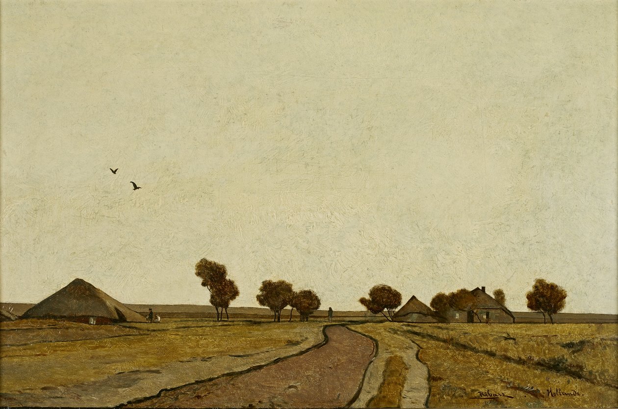 Holenderski krajobraz z zagrodami autorstwa Rudolf Ribarz