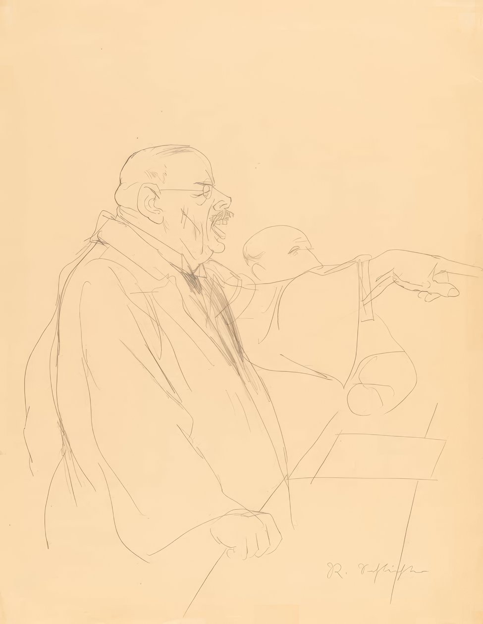 Monachium W sali sądowej autorstwa Rudolf Schlichter