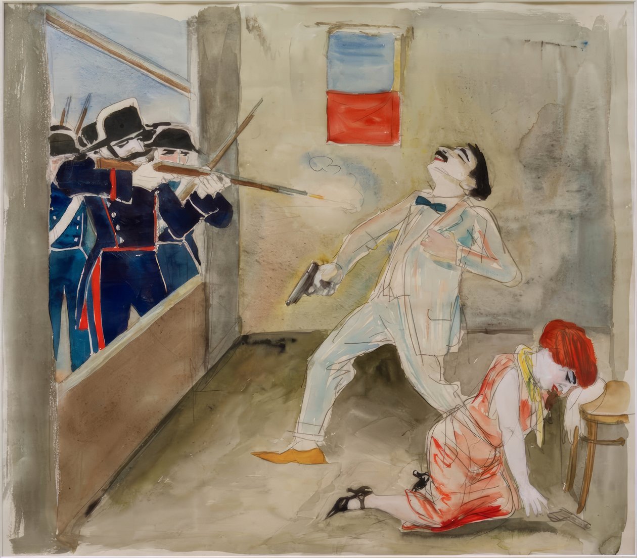 Śmierć anarchisty Moro autorstwa Rudolf Schlichter