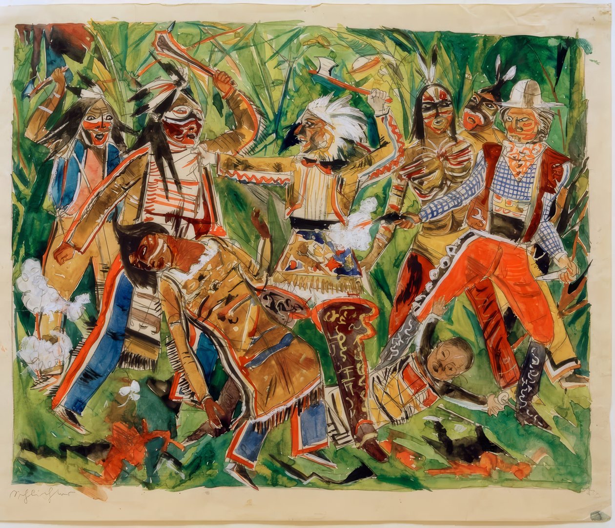 Dziki Zachód autorstwa Rudolf Schlichter