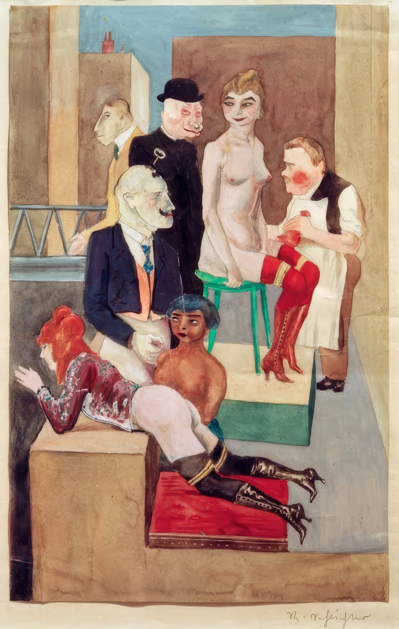 Spotkanie fetyszystów i maniakalnych flagelantów autorstwa Rudolf Schlichter