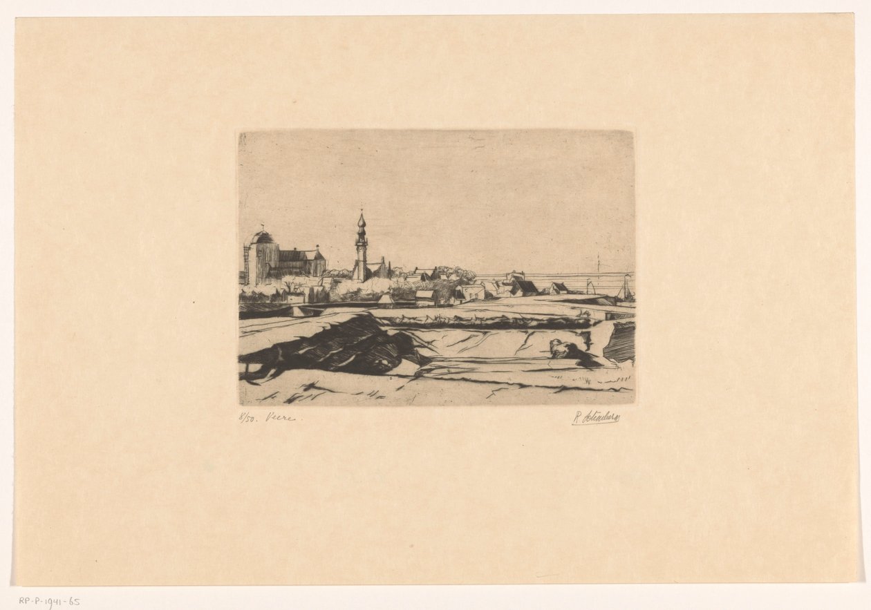 Veere (oryginalny tytuł na obiekcie) autorstwa Rudolf Schönberg (signed by artist)
