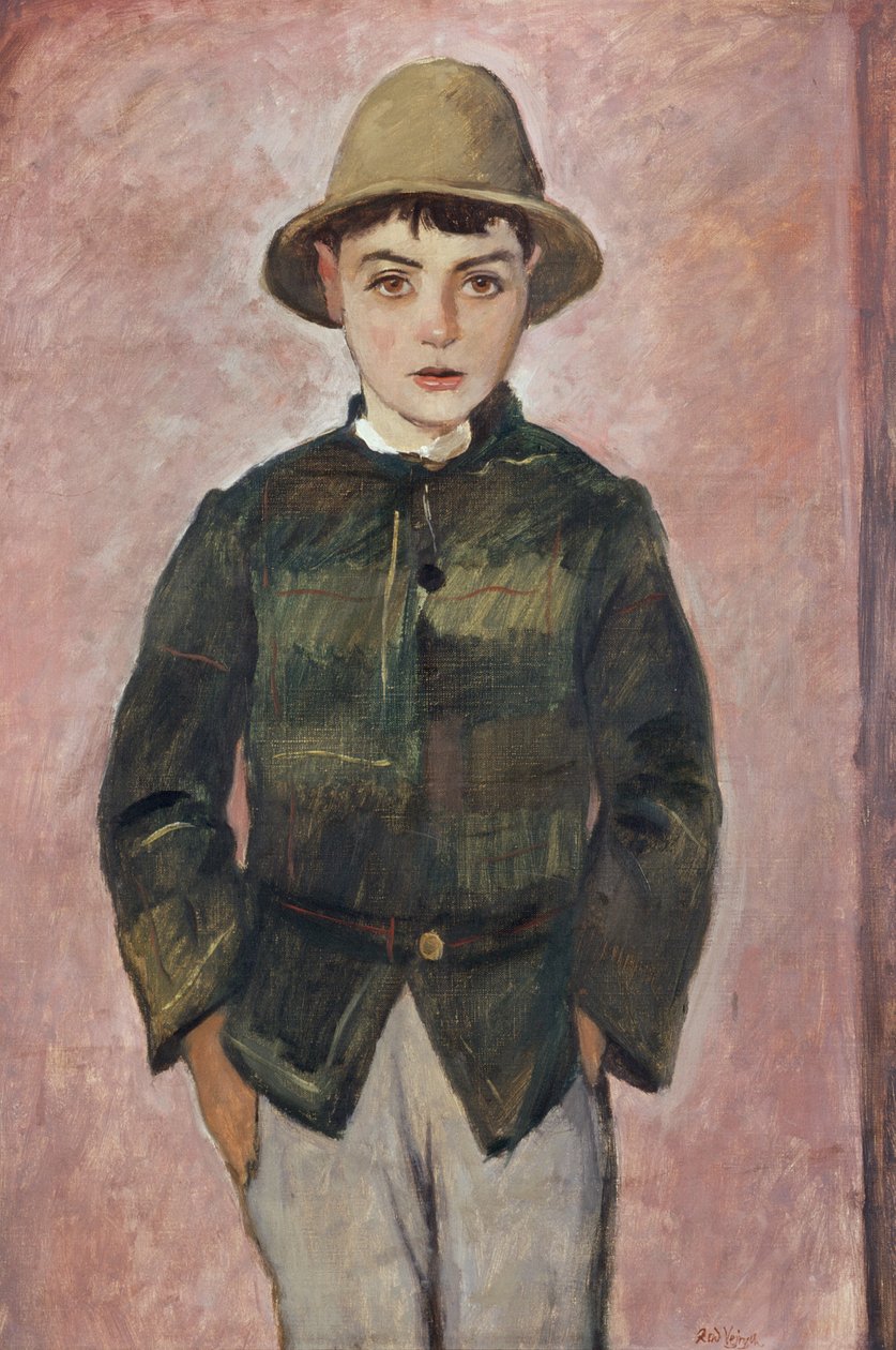 Country Boy, ok. 1928 (olej na płótnie) autorstwa Rudolf Vejrych