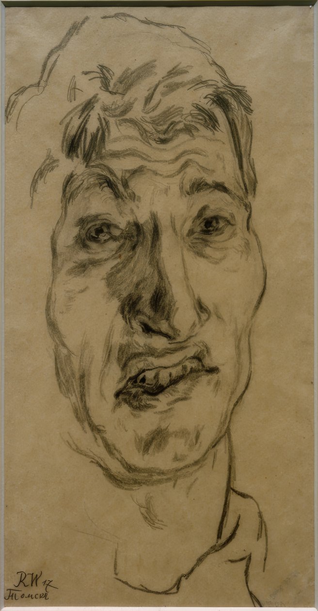 Autoportret jako więzień (w Rosji) autorstwa Rudolf Wacker