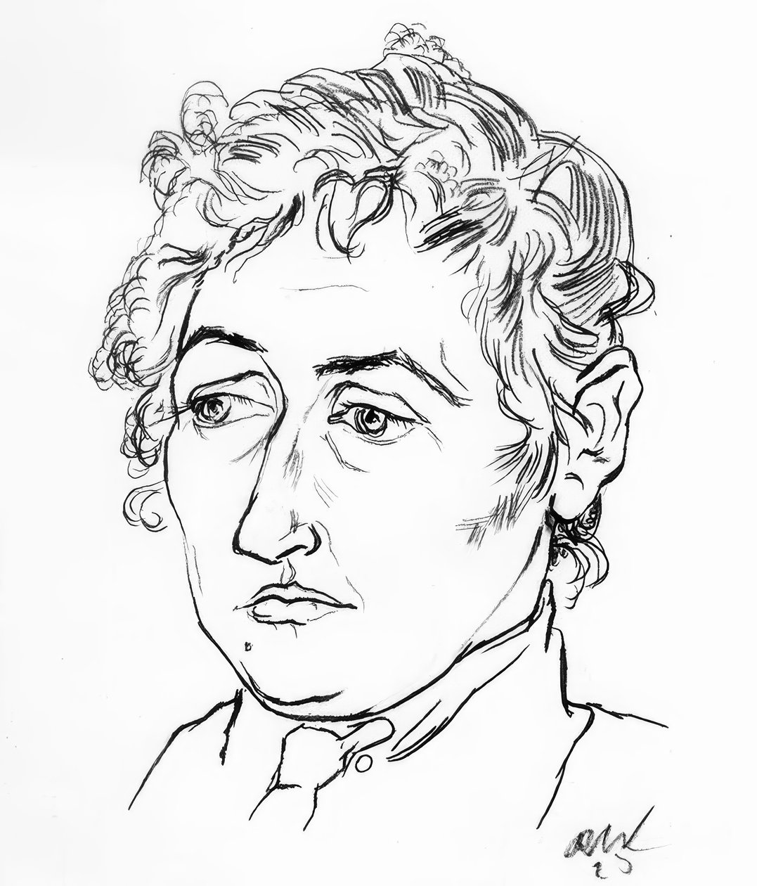Głowa kobiety autorstwa Rudolf Wacker