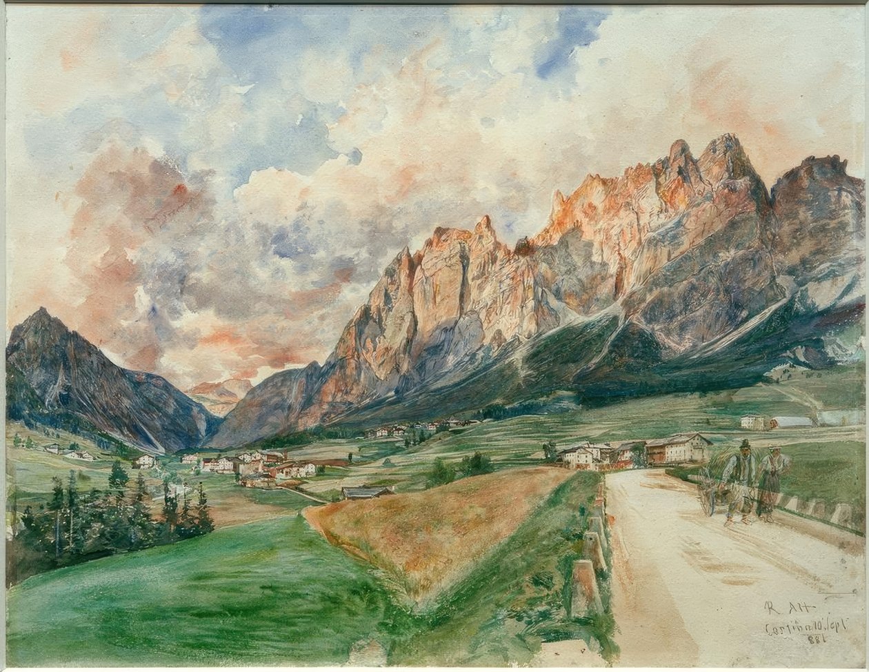 Mury Pomagagnon z Cortiną dAmpezzo autorstwa Rudolf von Alt