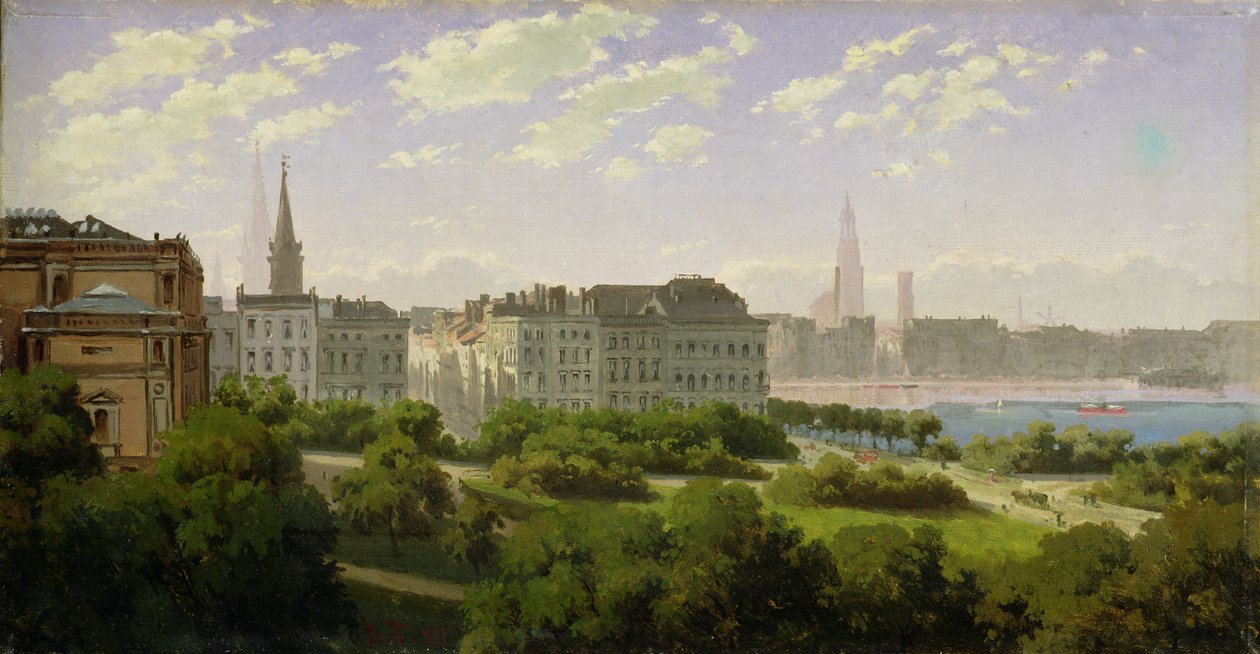 Hamburg Kunsthalle i Wallanlagen w Glockengiesserwal, 1875 autorstwa Rudolf von Turcke