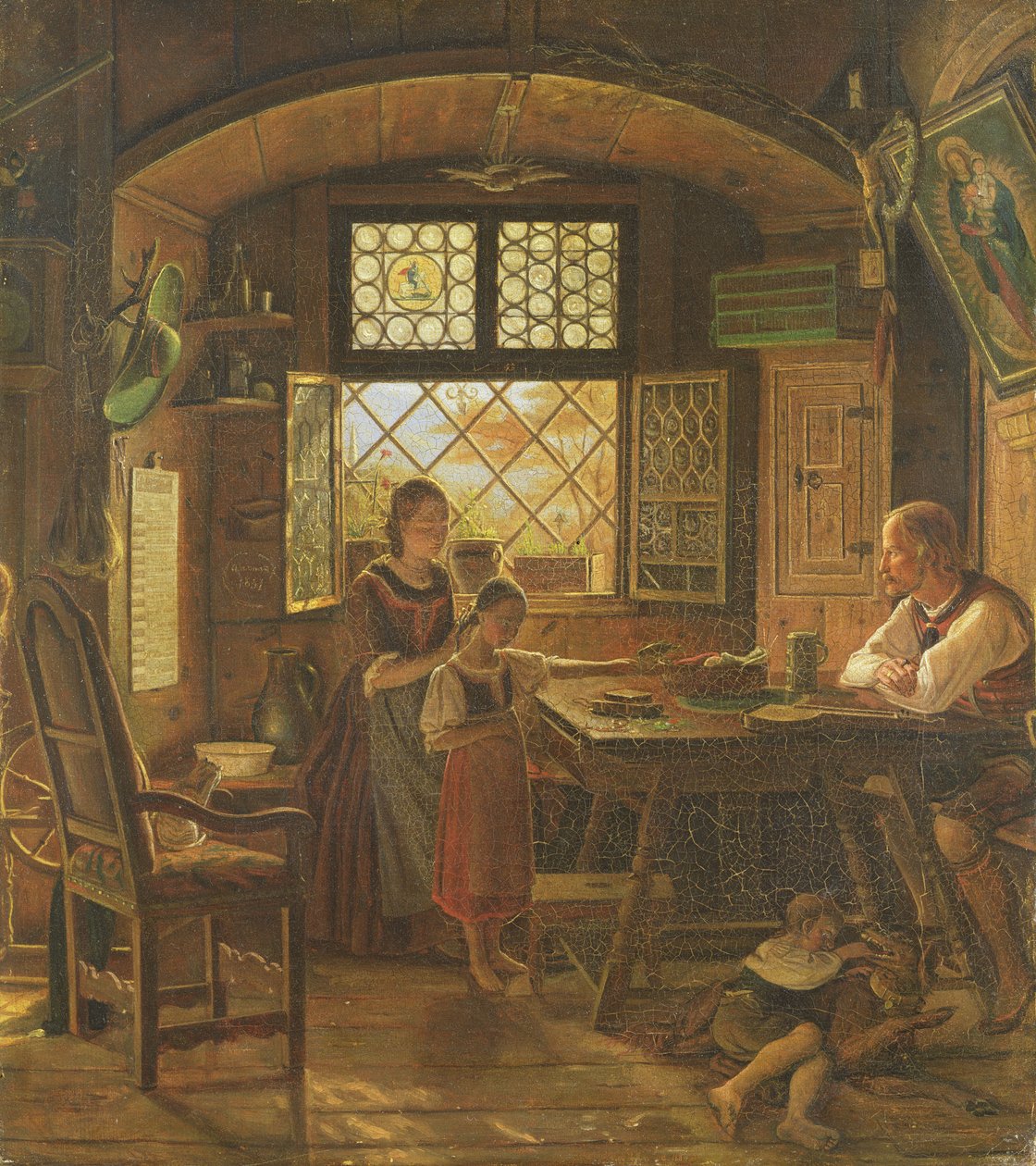 Niedzielny poranek w Tyrolu, 1831 r. autorstwa Rudolph Friedrich Wasmann